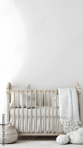 White crib in a minimalist ...