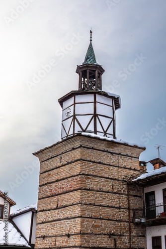 Wallpaper Mural Tryavna old brick tower with a clock on it Torontodigital.ca