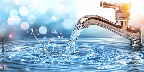 Faucet pours fresh, clean w...