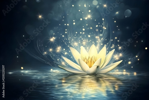 Luminous Water Lily Blooms ...