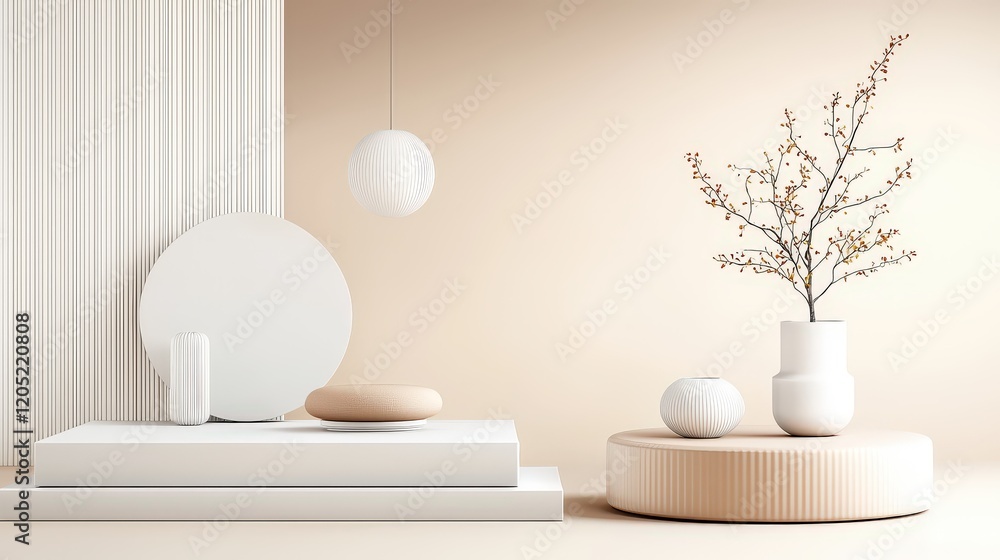 A modern and trendy design featuring geometric shapes, minimalist lines, and a monochromatic color scheme, capturing the essence of contemporary interior trends A modern and trendy design featuring geometric shapes, minimalist lines, and a monochromatic color scheme, capturing the essence of contemporary interior trends