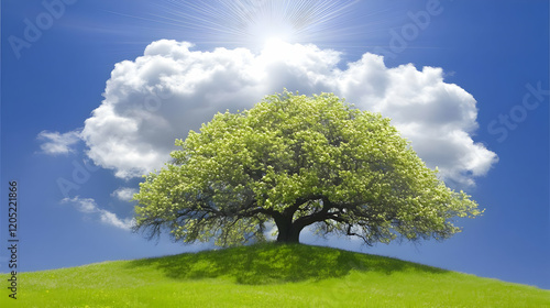 Lush Green Tree Stands Maje...