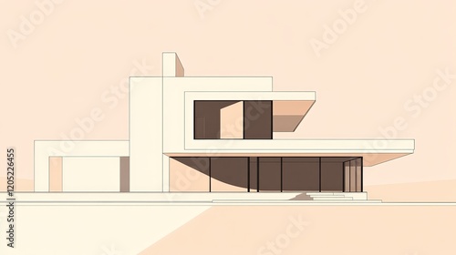 Wallpaper Mural A minimalist architectural design featuring geometric shapes and clean lines. Torontodigital.ca