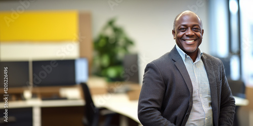 businessman, africanman , smile, suit jacket and modern office background. suit jacket, tie, Africa, Morocco, Algeria, Nigeria, Cameroon. African photo