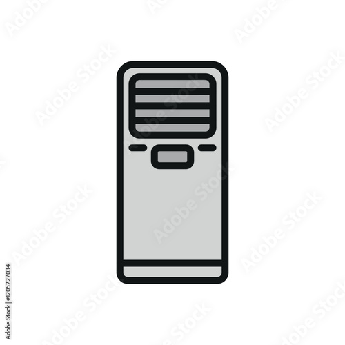 Air conditioner icon with a sleek and modern design, perfect for enhancing home appliance, cooling, or technology-themed projects