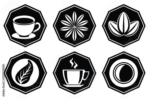 coffee logo icon set vector art illustration