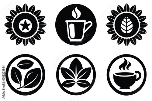 coffee logo icon set vector art illustration