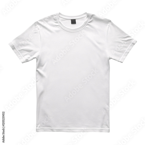 White t shirt on transparent