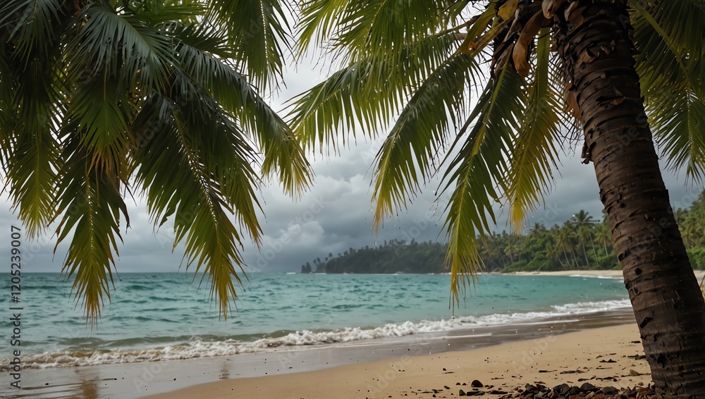 palm tree on the beach