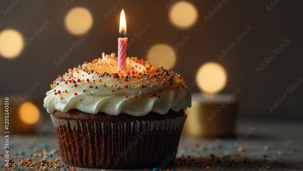 cupcake with candle