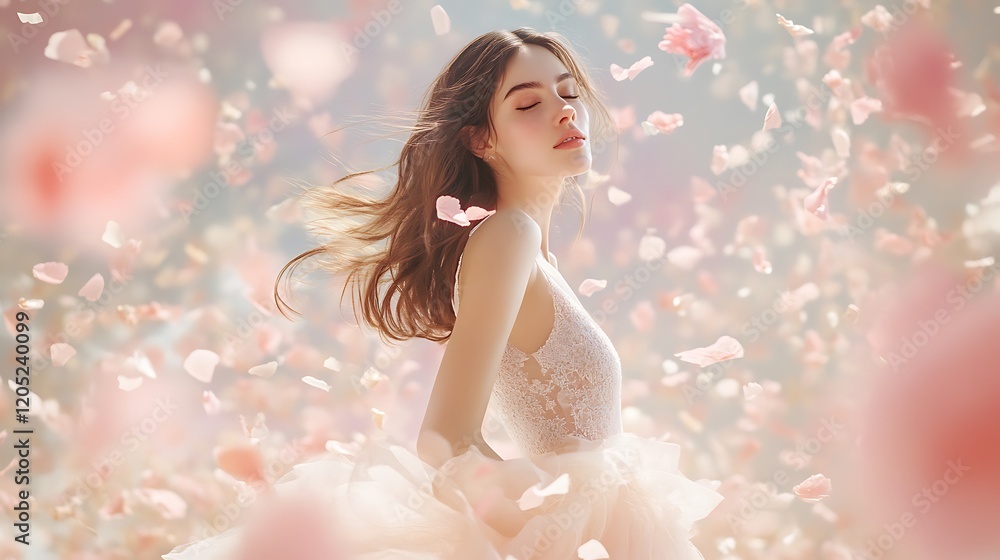 Floating confetti in pastel tones creating a gentle and dreamy ambiance Floating confetti in pastel tones creating a gentle and dreamy ambiance
