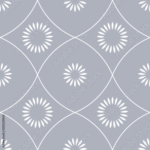 seamless botanical pattern of painted oriental motifs 