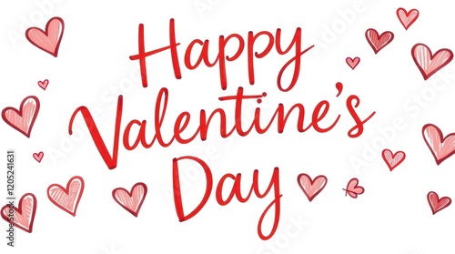 Red vector alphabet letters forming a heart shape, a romantic design for Valentine's Day cards