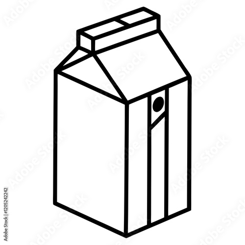 Milk Carton Icon in Vector Format