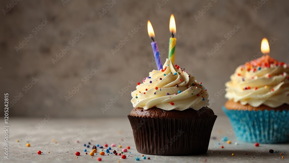 cupcake with candle