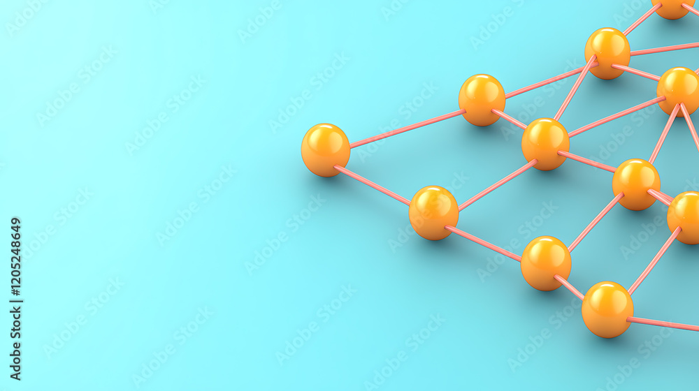 Obraz premium Exploring graph theory concepts with 3d network models digital environment visual representation educational perspective