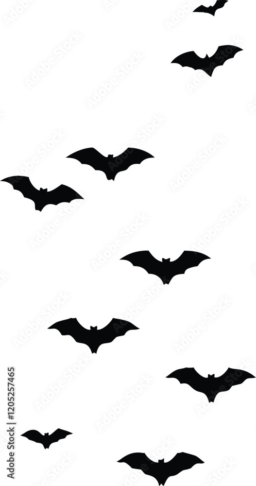 Naklejka premium A Halloween bat silhouette vector