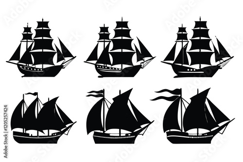 Ship logo vector file illustration