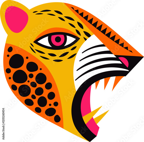 Colombian Barranquilla carnival Jaguar mask 