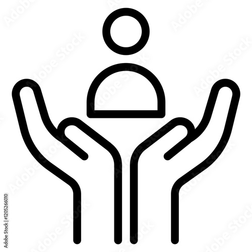 Hands Supporting Individual Icon
