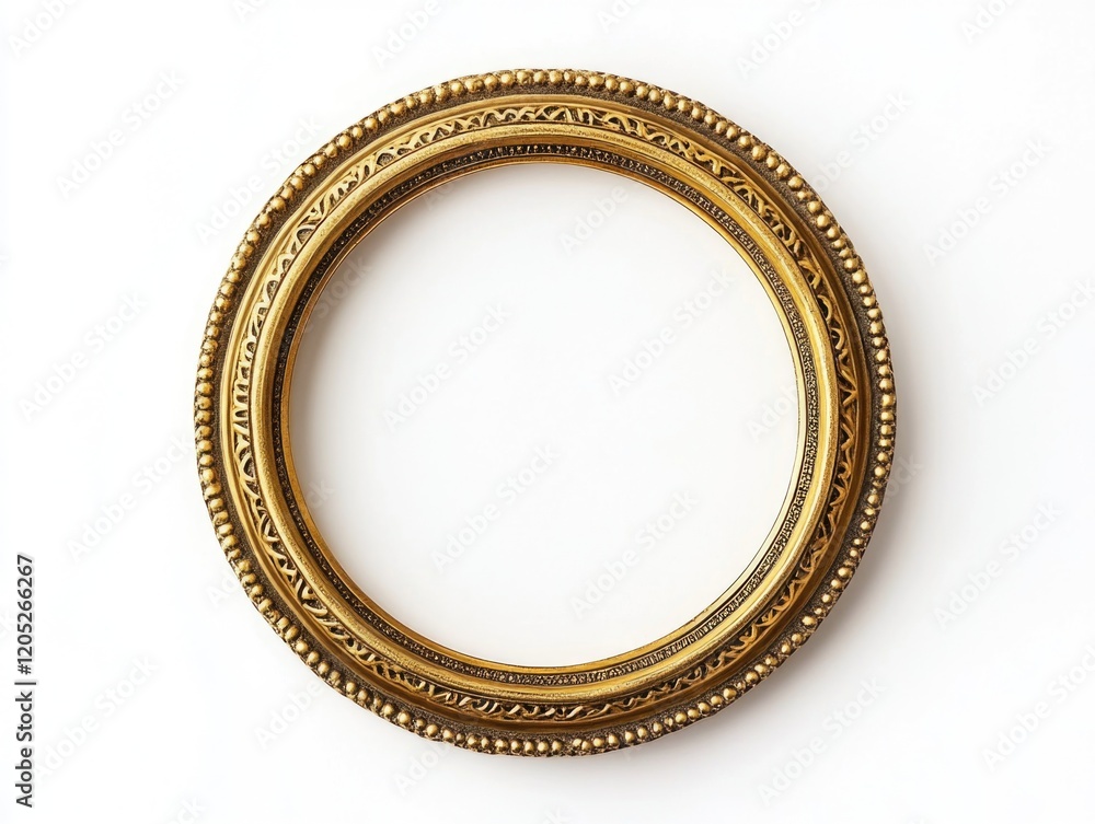 Gold picture frame on white Gold picture frame on white