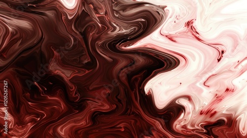 Wallpaper Mural Abstract Swirling Red and Brown Fluid Art Painting Torontodigital.ca