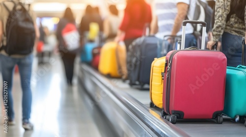 Wallpaper Mural Crowded airport security checkpoint with travelers waiting in line, bags and personal items being scanned. Efficient travel and safety measures in modern transportation hubs. Torontodigital.ca