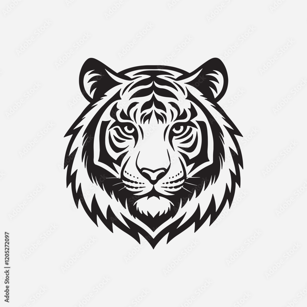 Discover a stunning tiger head silhouette design, perfect for logos, apparel, tattoos, and digital projects. High-quality, versatile vector art for bold and creative statements. Discover a stunning tiger head silhouette design, perfect for logos, apparel, tattoos, and digital projects. High-quality, versatile vector art for bold and creative statements.