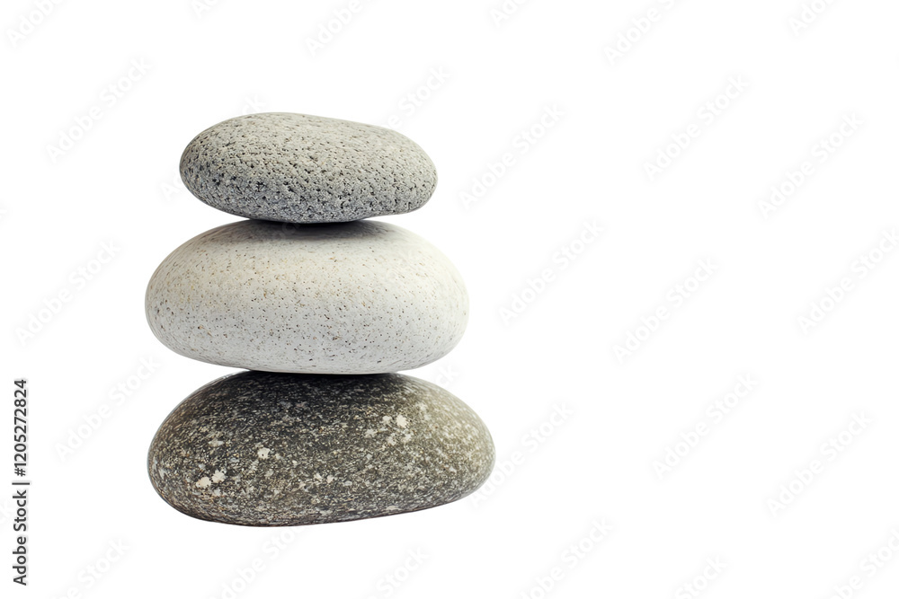 A serene arrangement of three smooth stones stacked harmoniously, symbolizing balance and tranquility in a minimalist aesthetic. A serene arrangement of three smooth stones stacked harmoniously, symbolizing balance and tranquility in a minimalist aesthetic.