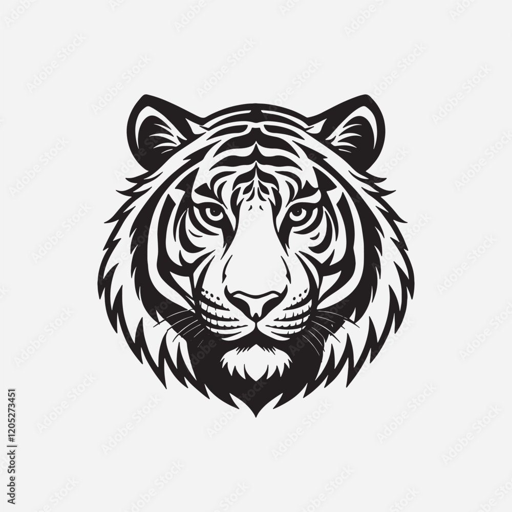 Discover a stunning tiger head silhouette design, perfect for logos, apparel, tattoos, and digital projects. High-quality, versatile vector art for bold and creative statements. Discover a stunning tiger head silhouette design, perfect for logos, apparel, tattoos, and digital projects. High-quality, versatile vector art for bold and creative statements.