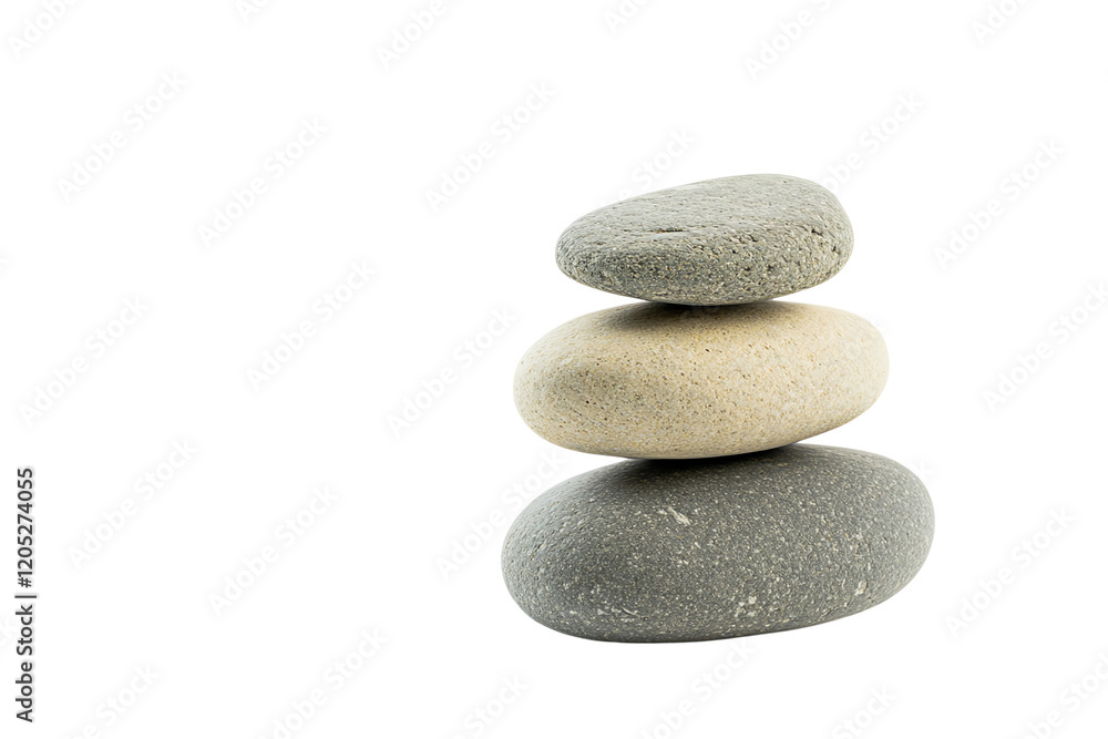 A stack of three smooth pebbles displaying calming colors, representing tranquility and balance. Ideal for wellness themes and nature concepts. A stack of three smooth pebbles displaying calming colors, representing tranquility and balance. Ideal for wellness themes and nature concepts.