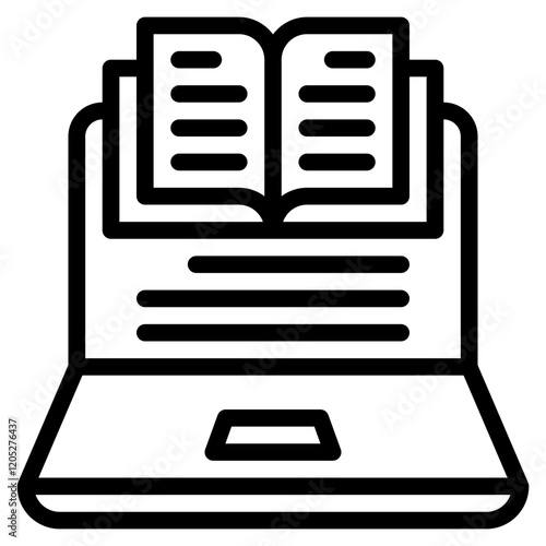 Digital Learning and Reading Concept Icon