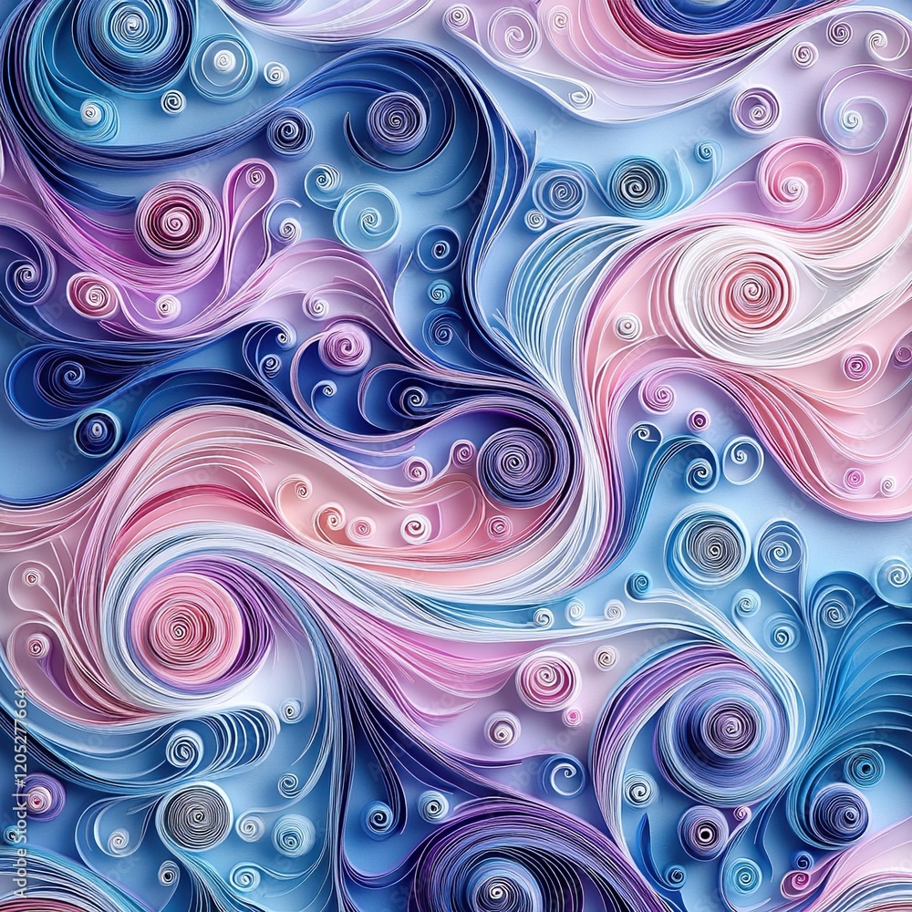 Whimsical Paper Art: Creating Intricate Swirls and Spirals with Colorful Paper, a Stunning Visual Delight Whimsical Paper Art: Creating Intricate Swirls and Spirals with Colorful Paper, a Stunning Visual Delight