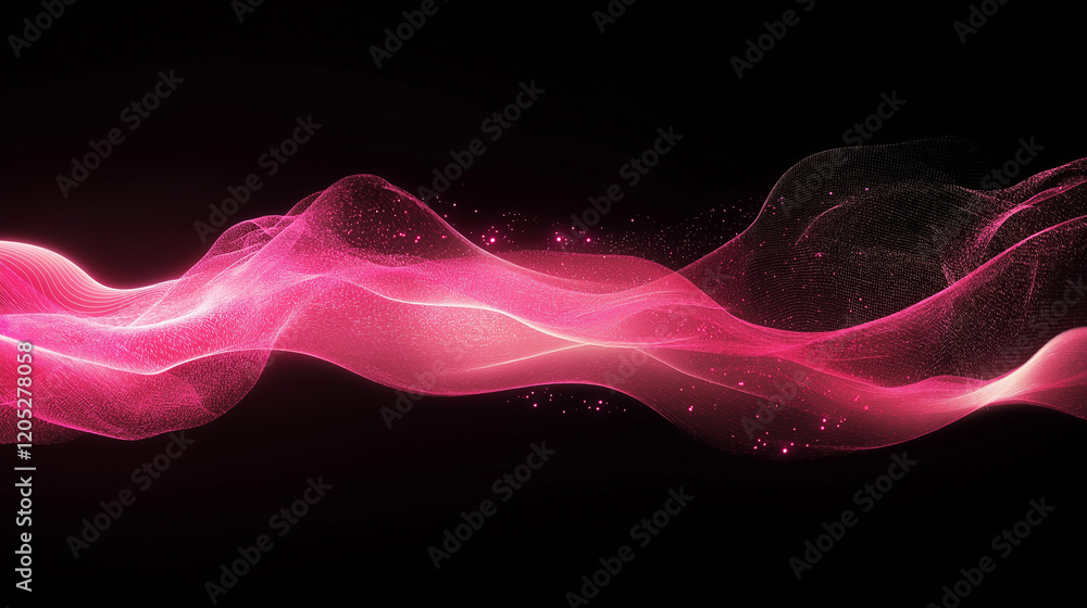 Obraz premium Romantic Abstract Pink Glow with Bokeh and Dreamy Light in the Dark Valentine's Day background