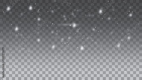 Christmas background with snowflakes. Snow flakes with wind, snow background. Snow storm effect, Heavy snowfall,