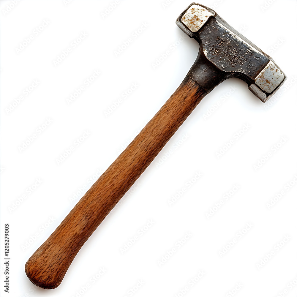 A classic claw hammer with a wooden handle, isolated on a black background. A classic claw hammer with a wooden handle, isolated on a black background.