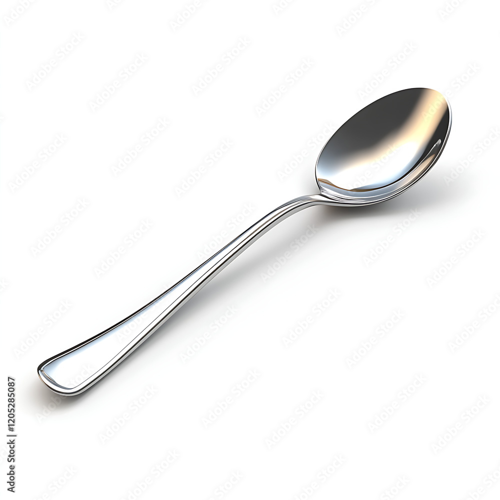 3D render of a spoon isolated on a white background 3D render of a spoon isolated on a white background
