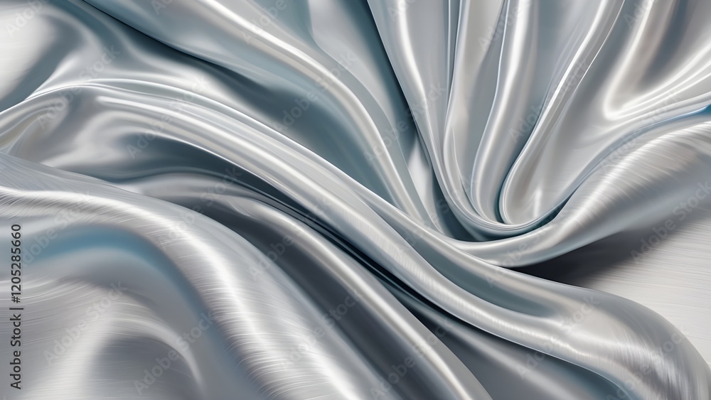 Obraz premium abstract shiny rippled silver silk texture luxury background