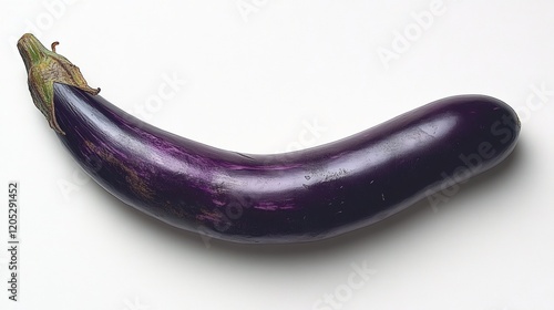 Wallpaper Mural Fresh Purple Eggplant on Simple White Background for Culinary Use Torontodigital.ca