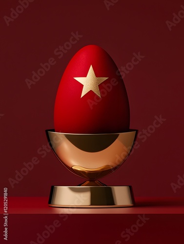 Victorious Red Star Trophy Symbolizing Competitive Edge and Success photo