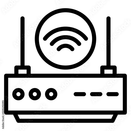 Wireless Router Icon for Connectivity