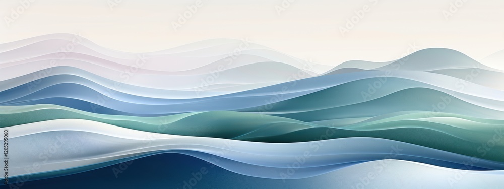 Fototapeta premium Blue and white ocean with a mountain range in the background