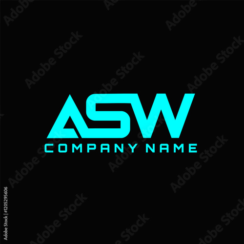 ASW letter logo for company photo