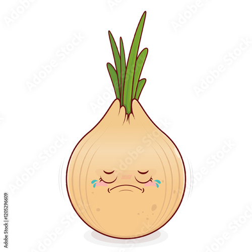 onion crying face cartoon cute