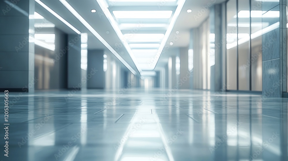 Modern Architectural Corridor: A Serene and Clean Interior Space Modern Architectural Corridor: A Serene and Clean Interior Space