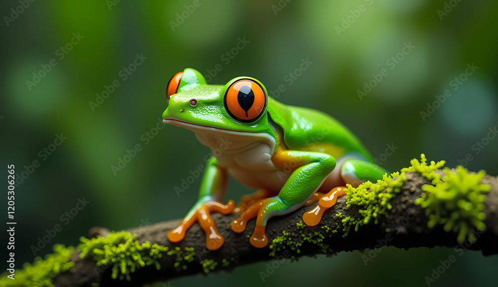 Obraz premium green tree frog in the wild 