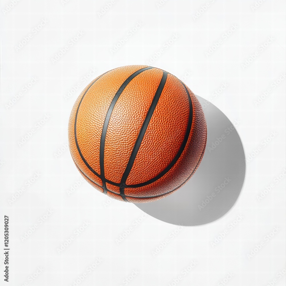 Fototapeta premium A basketball is shown in a white background