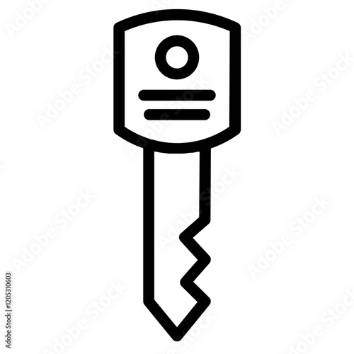 Key Lock Protect Line Icon