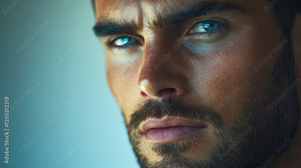 Fototapeta premium Man with blue eyes