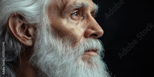 Man with long white beard photo